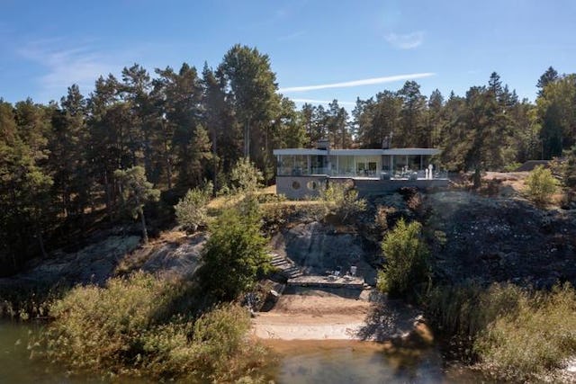 Seaside view of the property